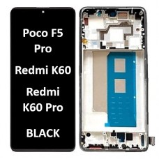 Xiaomi Poco F5 Pro / Redmi K60 / K60 Pro (5G) (2023) LCD touch screen (Original Service Pack) with frame [Black] 560001M11A00